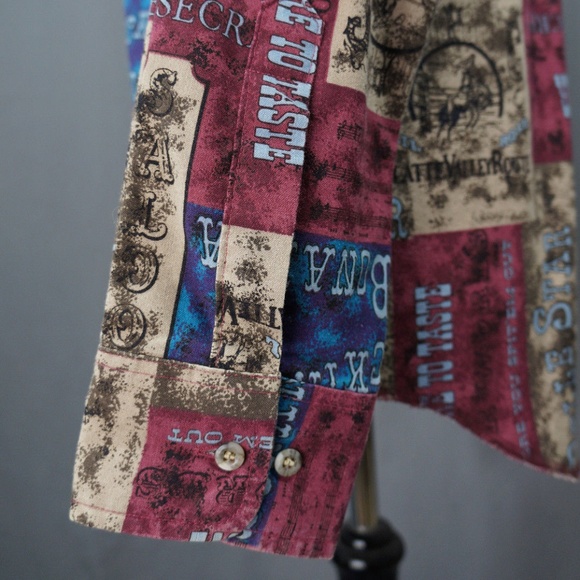 Vintage Wrangler X-Long Tails Men's Western Shirt - Picture 5 of 8